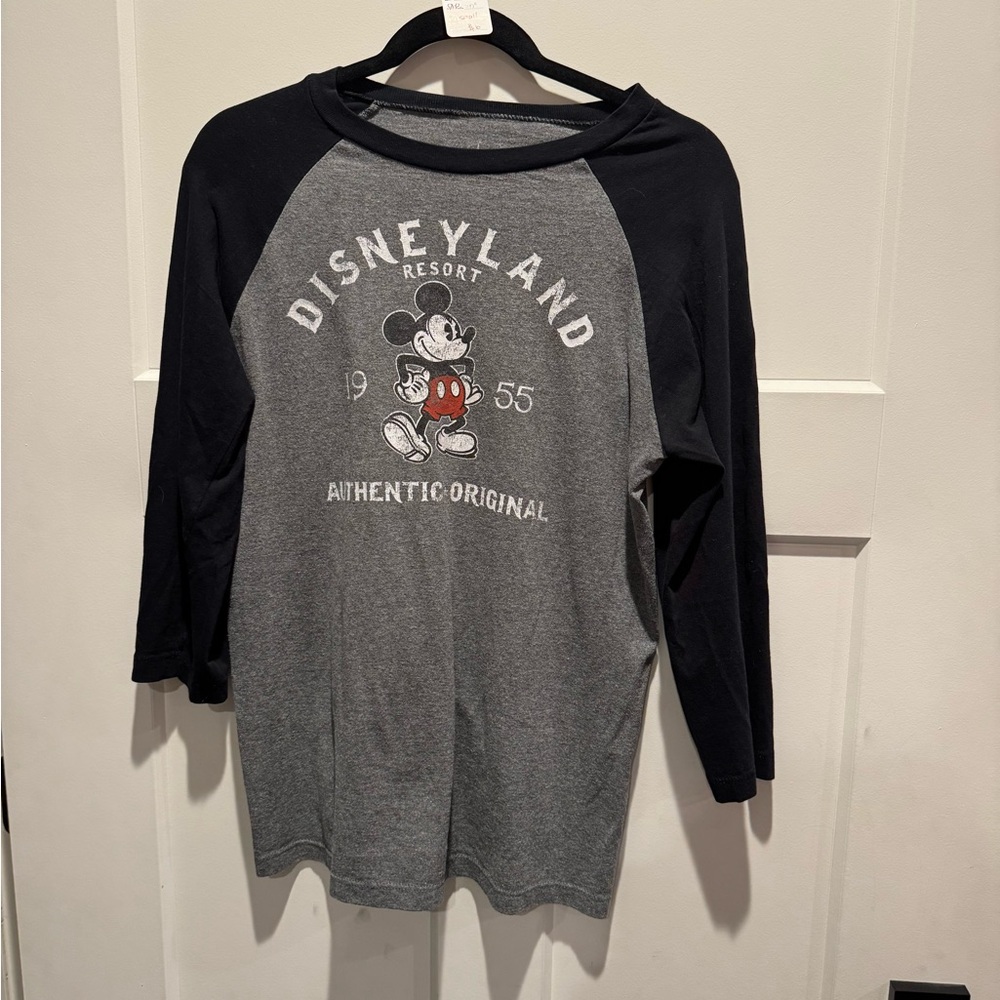 EUC Disney Parks Disneyland Resort Mickey Mouse 3/4 Sleeve Baseball Tee